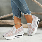 Damen Sneakers mit luxuriösem Strass-Muster und bequemem Fußbett R&B