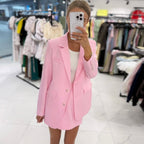 Damen elegantes Blazer-Rock-Kombinationsset R&B
