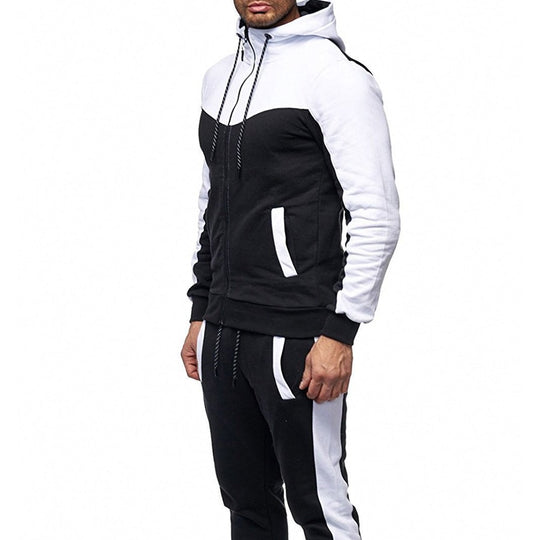 Herren Sportanzug mit Kapuze und seitlichen Taschen R&B