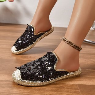 Damen Glitzernde Espadrilles mit bequemer Einlegesohle R&B