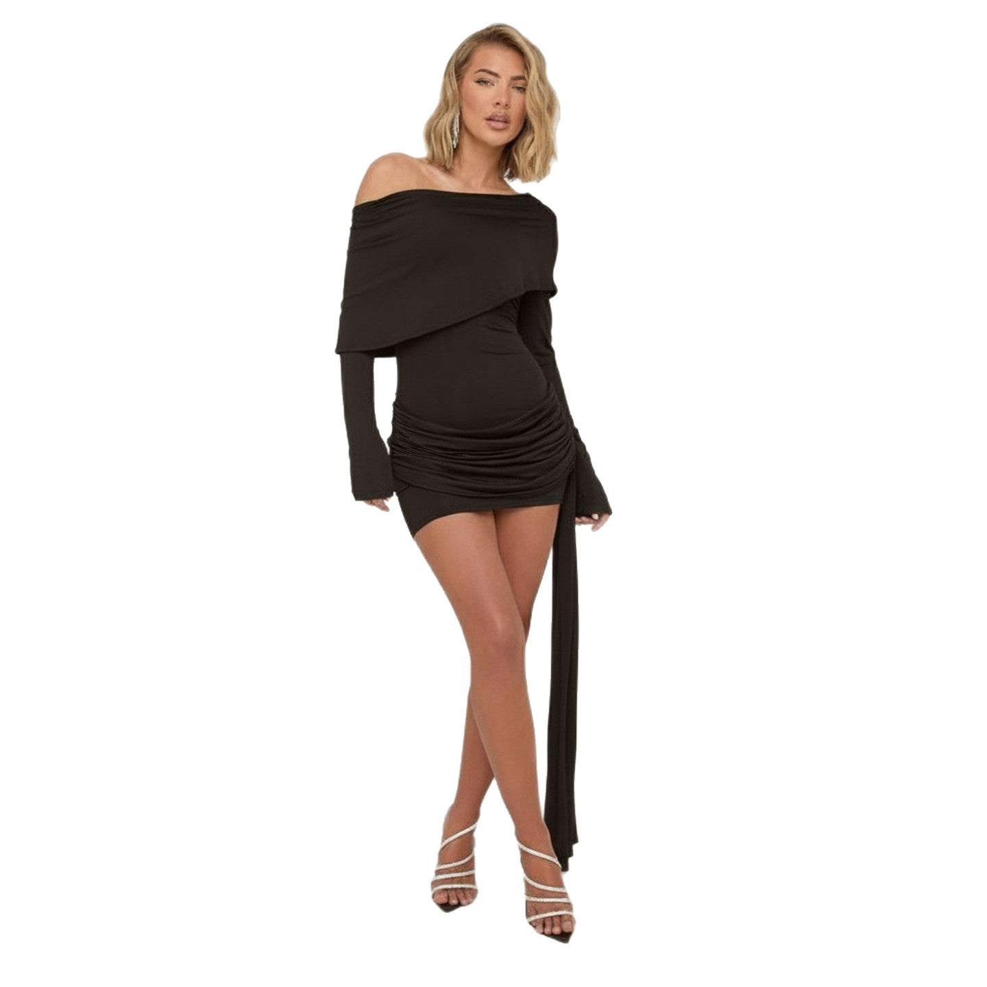 Damen Lounge-Top mit raffinierten Rüschendetails und elastischem Saum R&B