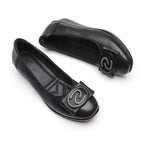 Damen Elegante Ballerinas mit modischer Schleifenverzierung und komfortabler Wedge-Sohle R&B