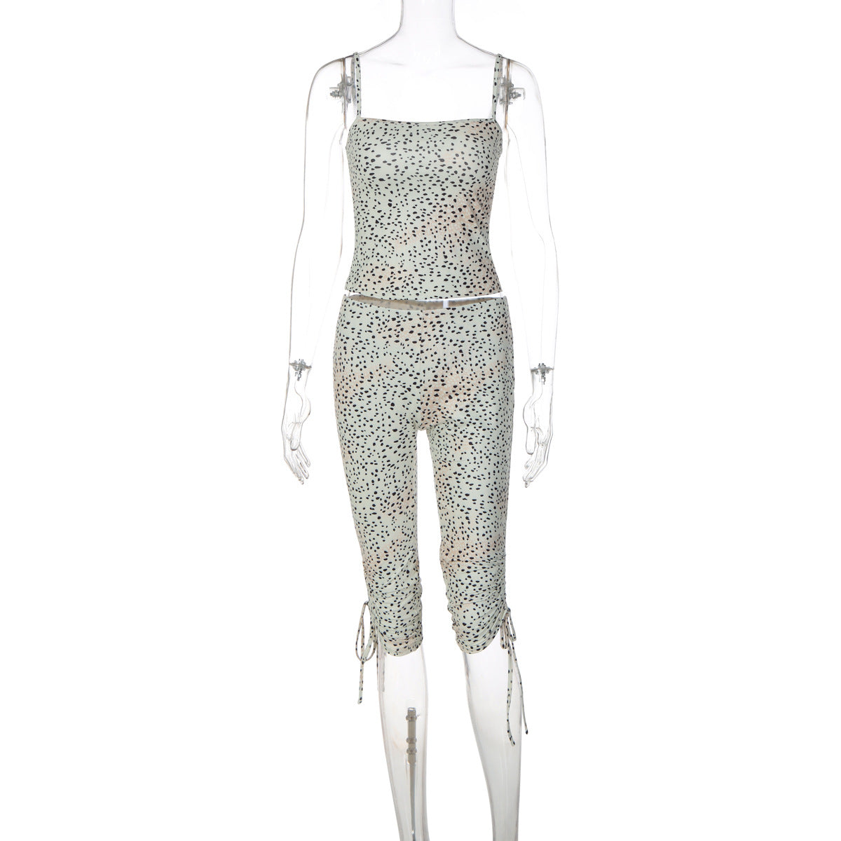 Damen Sportliches Set mit Spitzenträgern R&B