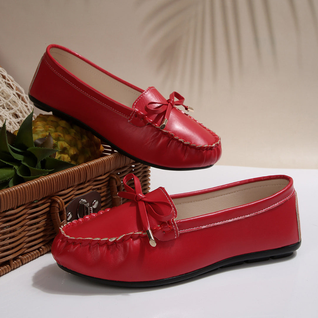 Damen Mokassins mit elegantem Schleifen-Detail und komfortabler Sohle R&B
