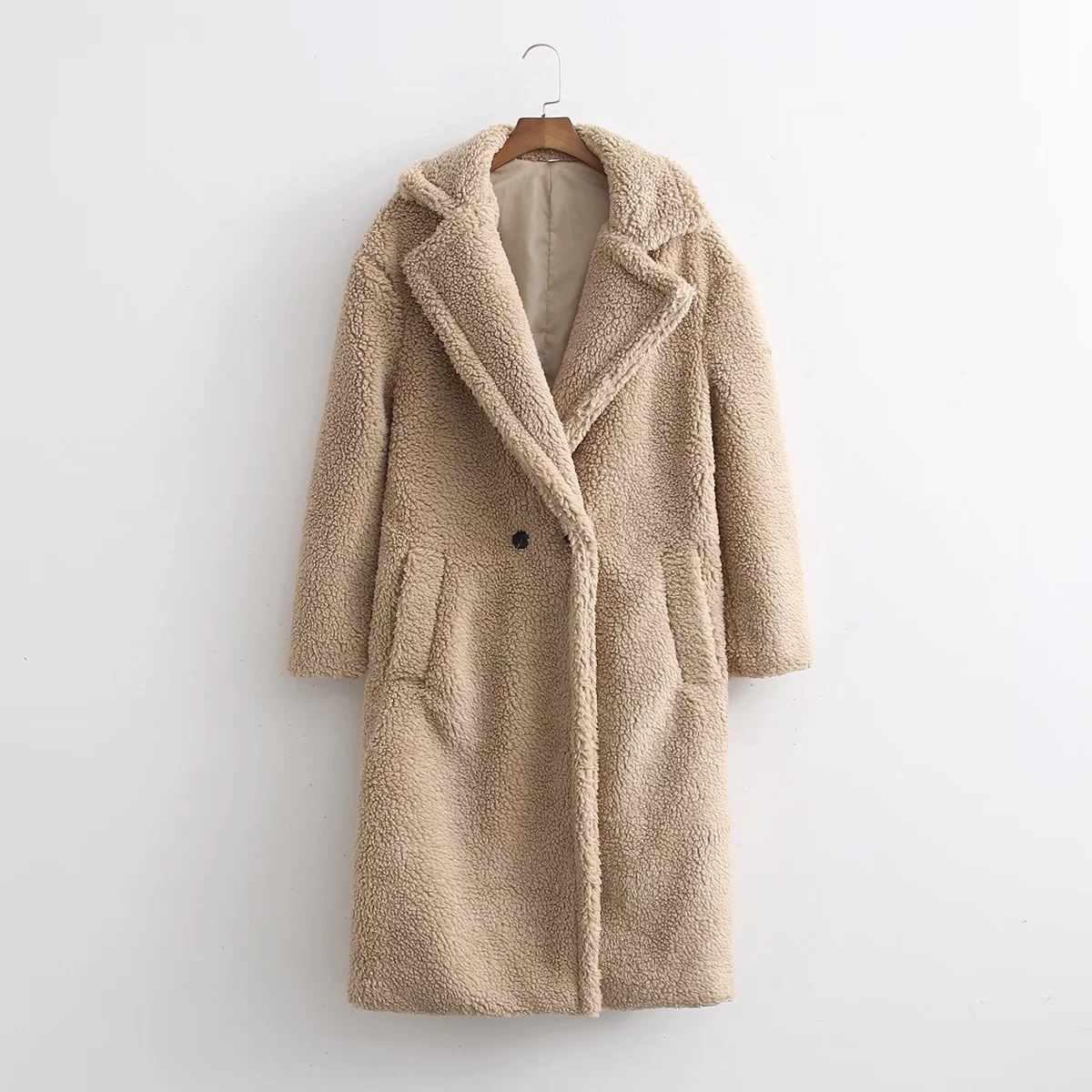R&B | Langer Damen-Teddy-Mantel Warme