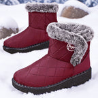 Damen Thermo-Winterstiefel mit weichem Kunstfellkragen R&B