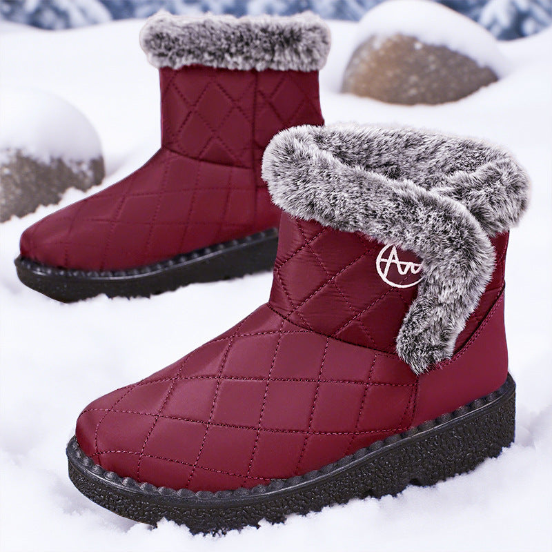 Damen Thermo-Winterstiefel mit weichem Kunstfellkragen R&B