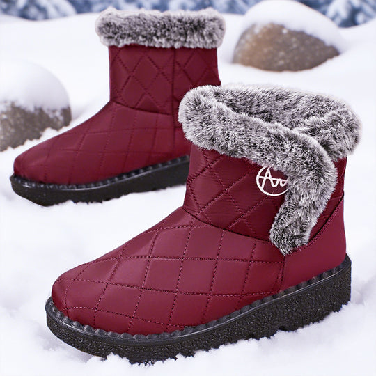 Damen Thermo-Winterstiefel mit weichem Kunstfellkragen R&B