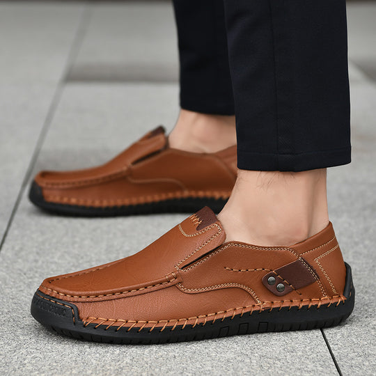 Herren bequeme Mokassins aus hochwertigem Leder R&B