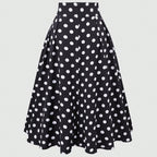 Damen Eleganter Midirock mit Polka Dots