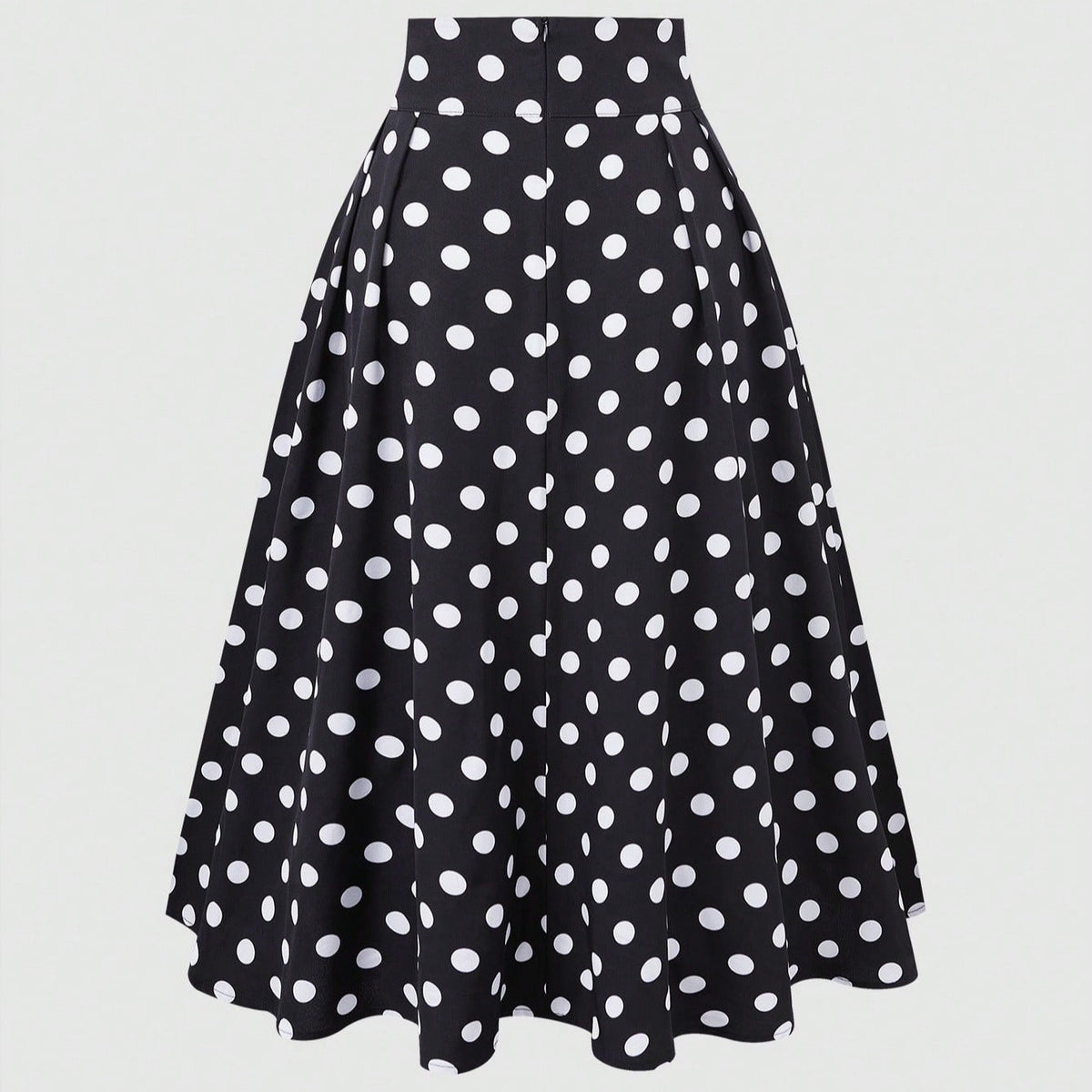 Damen Eleganter Midirock mit Polka Dots