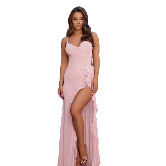 Damen Elegantes Kleid mit verspielten Rüschen R&B