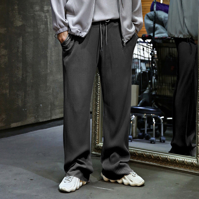 Herren lässige Strickhose mit elastischem Bund und praktischen Eingrifftaschen R&B