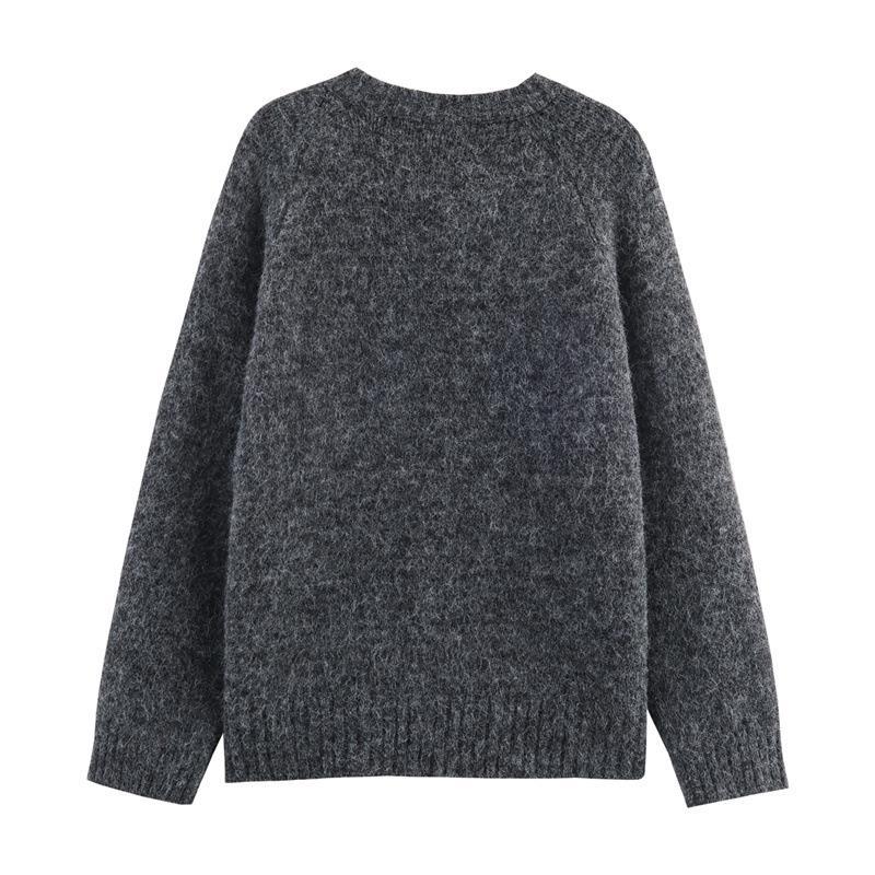 Damen Strickjacke mit bunten Pilzmotiven und bequemen Knopfdetails R&B