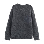 Damen Strickjacke mit bunten Pilzmotiven und bequemen Knopfdetails R&B
