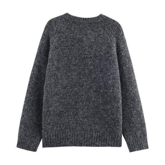 Damen Strickjacke mit bunten Pilzmotiven und bequemen Knopfdetails R&B