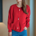 Damen Cardigan mit dekorativen Knöpfen und praktischen Taschen R&B