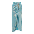 Damen Badeanzug mit off-shoulder Design und elegantem Rock R&B