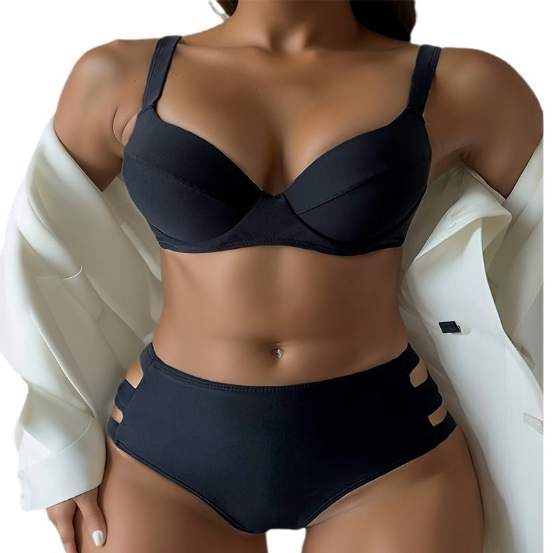 Damen Hochgeschnittener Bikini mit eleganten Cut-Out-Details