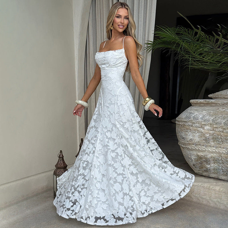 Damen Elegantes Abendkleid mit Wunderschönen Floral Mustern und Raffinierten Details R&B