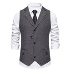Herren elegante Weste mit modernem Hahnentritt-Muster