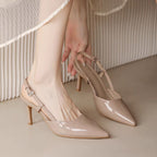 Damen Slingback Pumps mit spitzem Zehenbereich und elegantem Riemchen R&B
