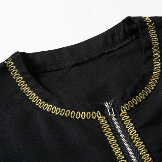 Herren elegantes Tunika-Kleid mit feinen Stickdetails R&B