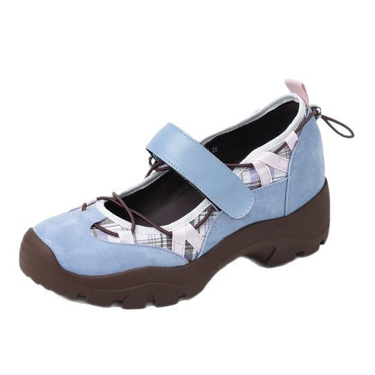 Damen modische Slipper mit verstellbarem Klettverschluss und robustem Sohlenprofil R&B