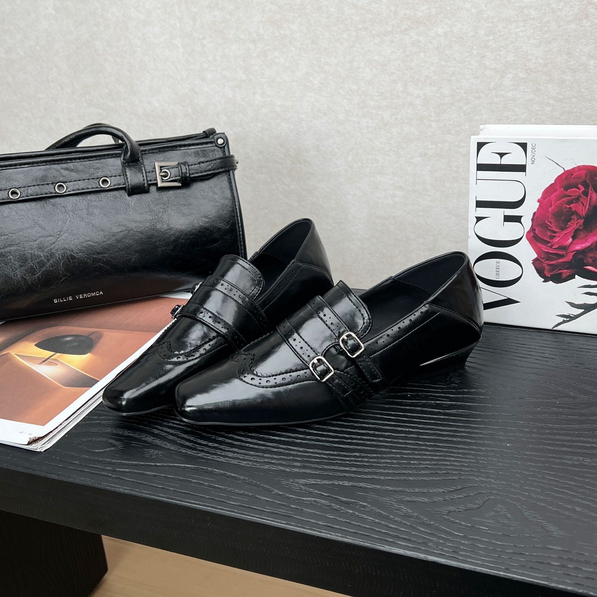Damen elegante Slipper mit modischen Schnallen R&B