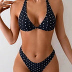 Damen Triangel-Bikini-Set mit verspieltem Punkte-Design R&B