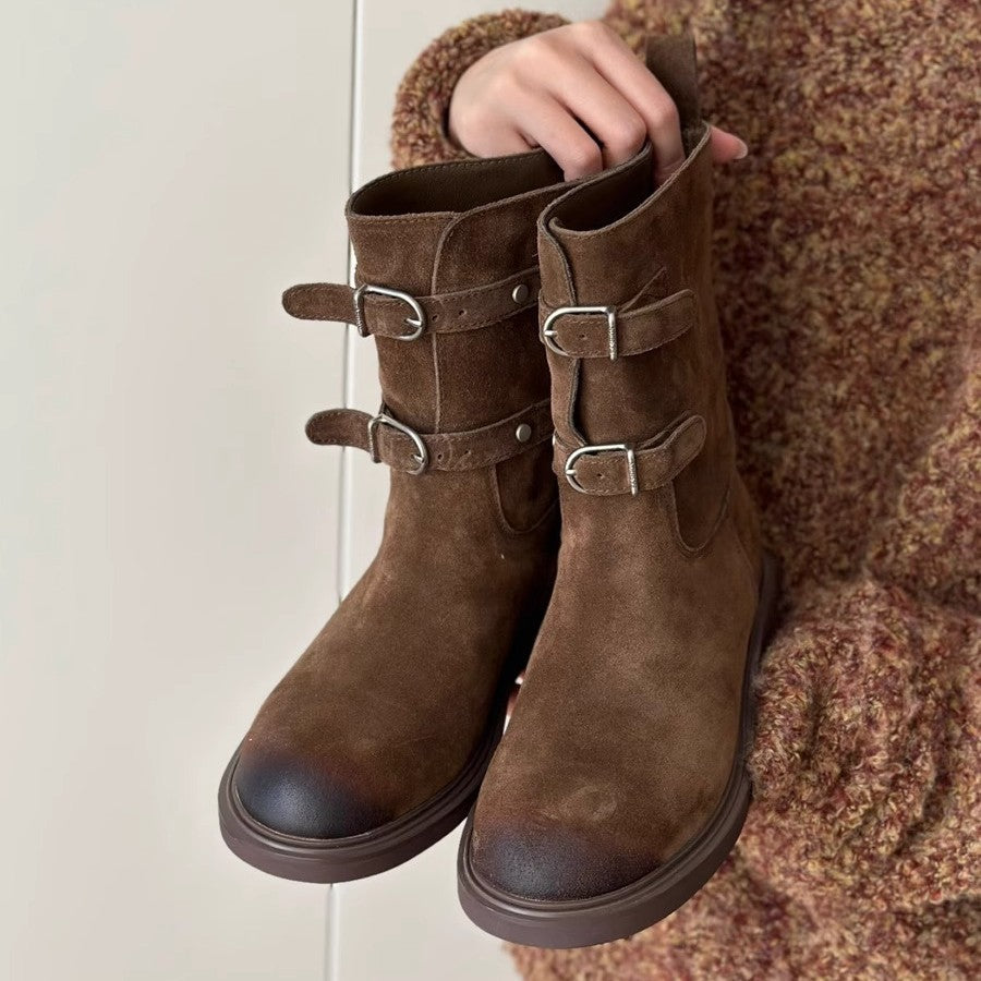 Damen Stiefelette mit zwei Riemen