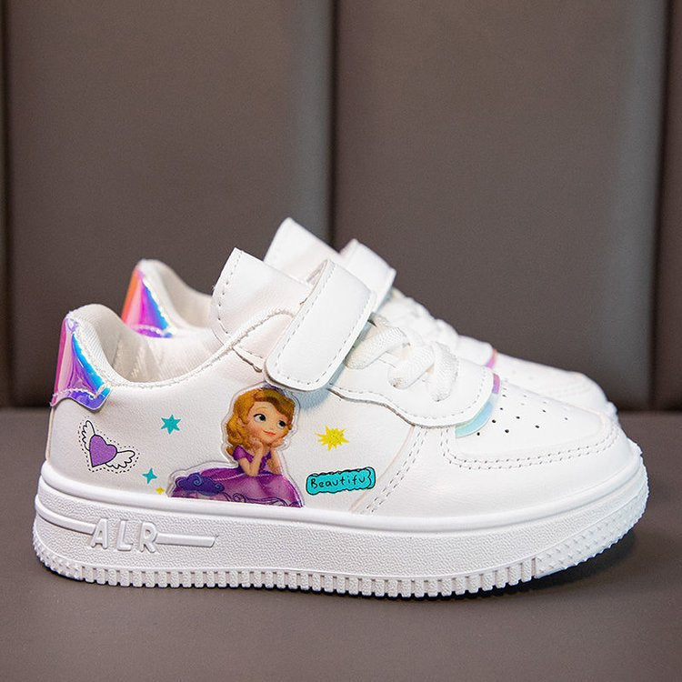 Damen Sneakers mit verspieltem Prinzessinnenmotiv und praktischem Klettverschluss R&B
