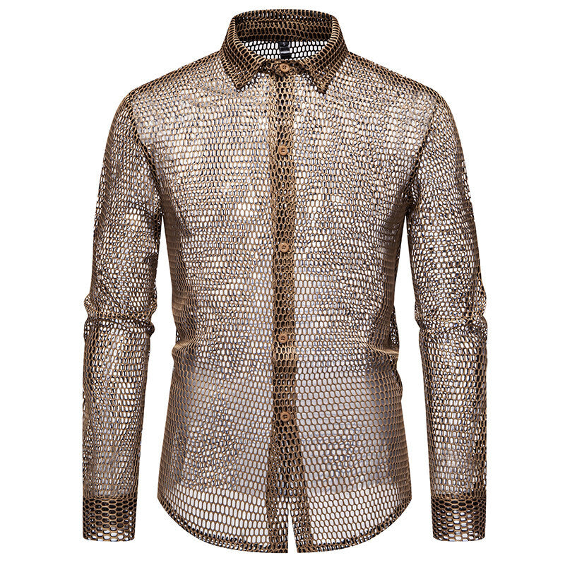 Herren Mesh-Hemd aus hochwertigem Material mit innovativem Design R&B