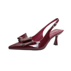 Damen Slingback-Pumps mit glamourösem Schleifendesign