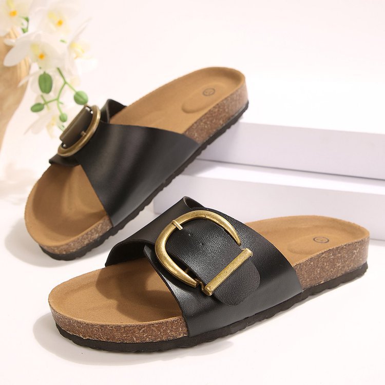 Damen Komfortable Clogs mit modischem Schnallen-Detail R&B