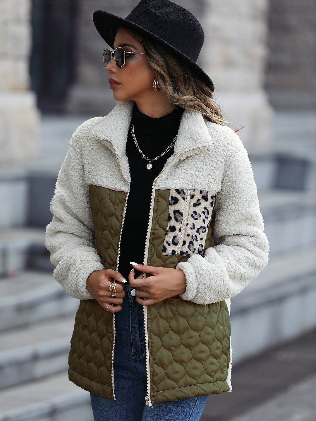 R&B | Damen Wende-Fleecejacke mit Subtilen Tiermotiven