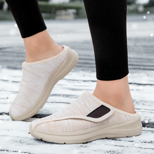 Damen Bequeme Slip-On Hausschuhe mit rutschfester Sohle R&B
