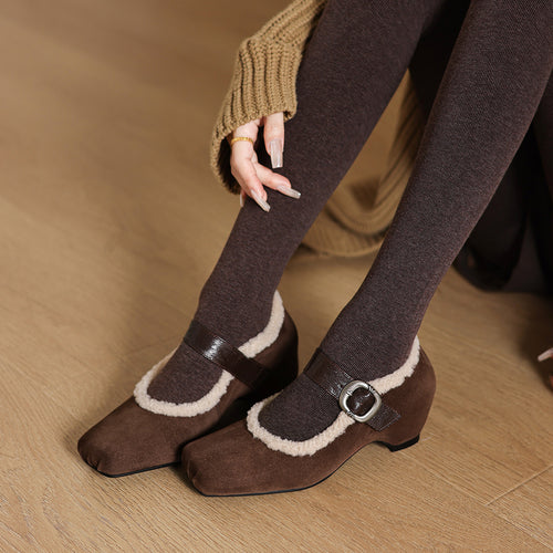 Damen Hausschuhe mit verstellbarem Riemen und kuscheligem Innenfutter R&B