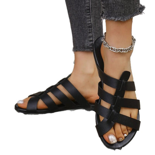 Damen komfortable Riemchen-Sandalen mit anatomischer Fußbettung R&B