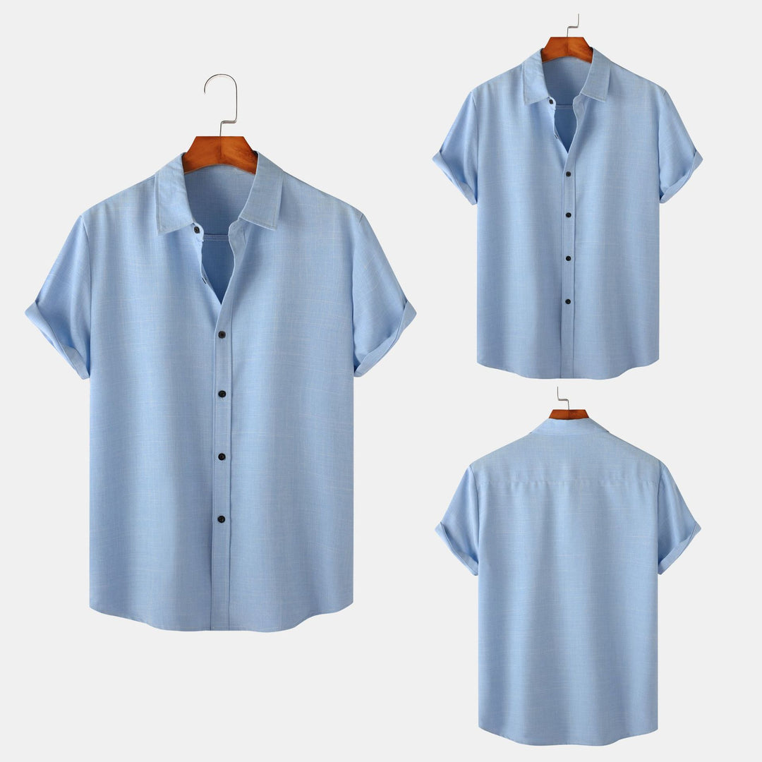 Herren Kurzarmhemd mit leichtem, atmungsaktivem Stoff und minimalistischem Design R&B