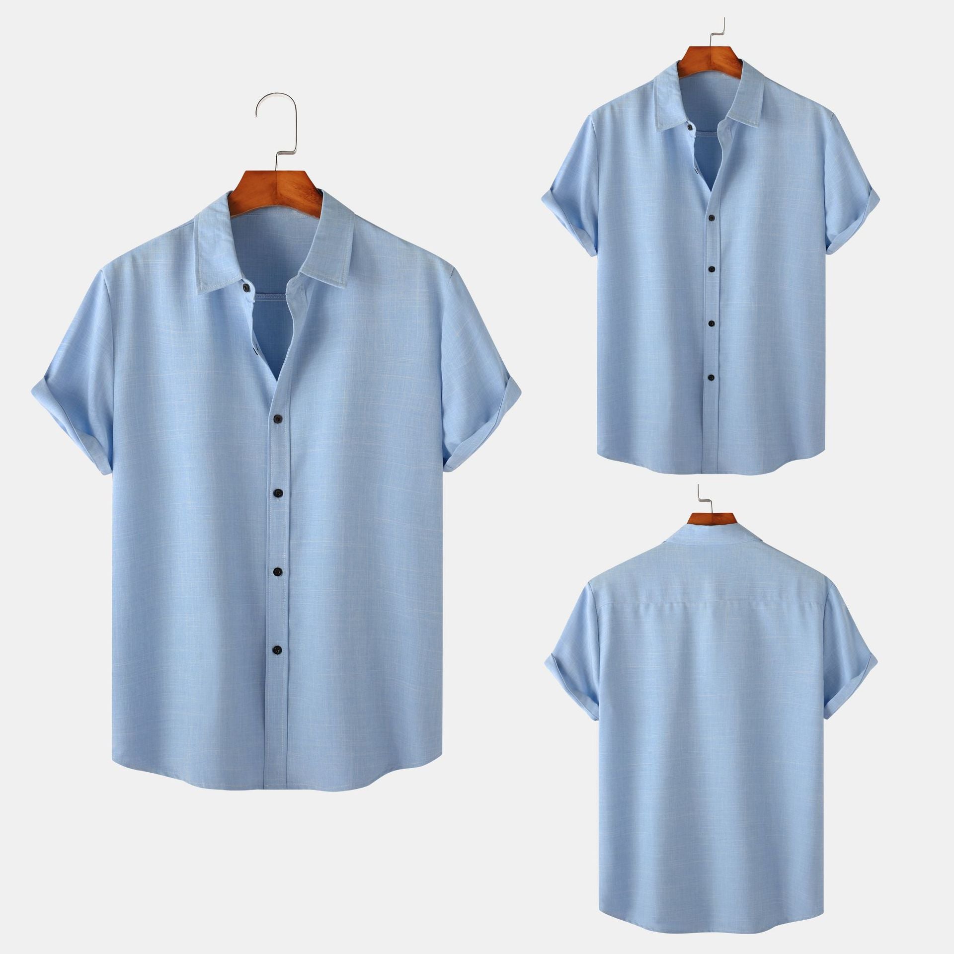 Herren Kurzarmhemd mit leichtem, atmungsaktivem Stoff und minimalistischem Design