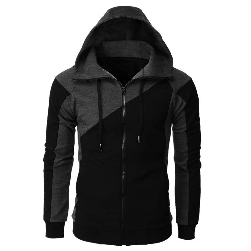 Herren Sportliche Kapuzenjacke mit kontrastierenden Farbakzenten R&B
