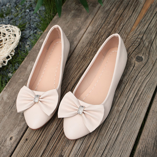Damen Ballerinas mit großem Schmuckdetail R&B