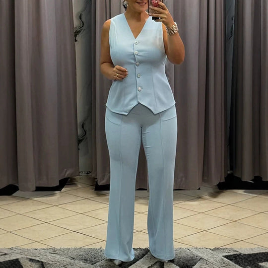 Damen Tailored Jumpsuit mit schmalem Bein und Knopfdetails R&B