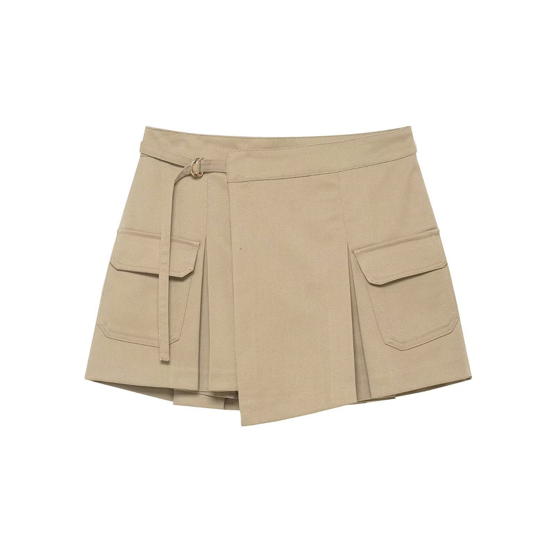 Damen Utility-Rock mit praktischen Taschen und schickem Kordelzug R&B