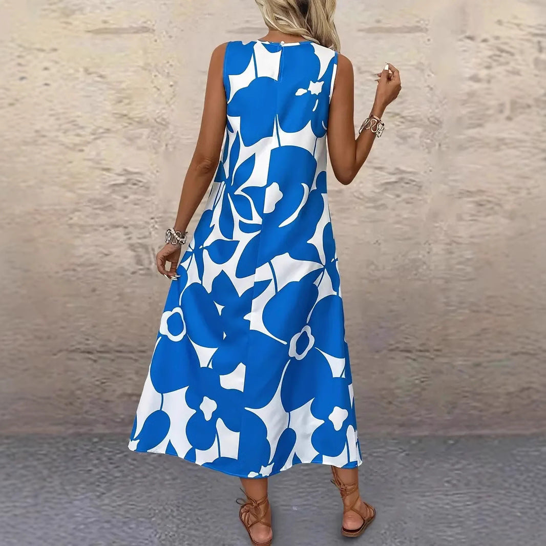 Damen Maxikleid mit floralem Muster R&B