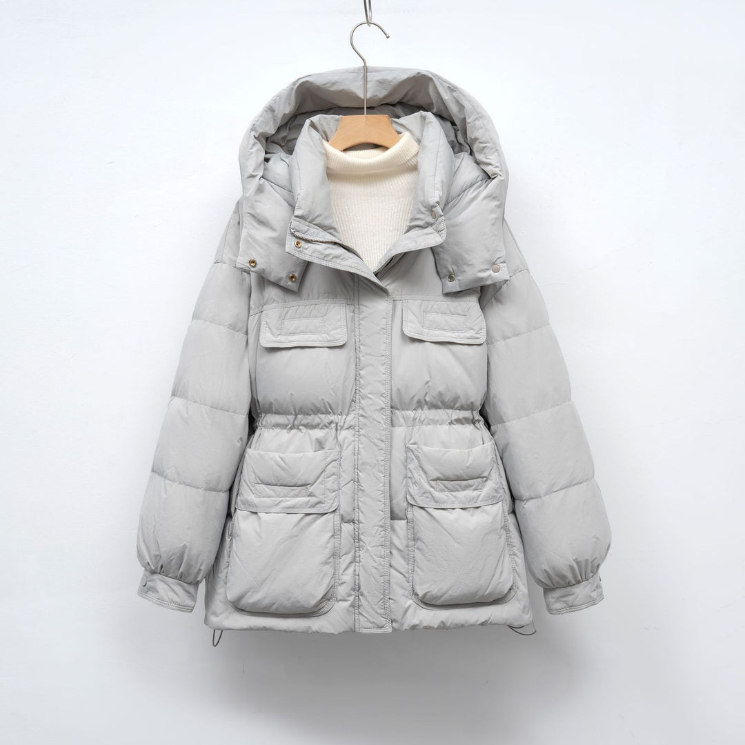 Damen gesteppte Winterjacke mit voluminösem Schnitt und praktischen Taschen R&B