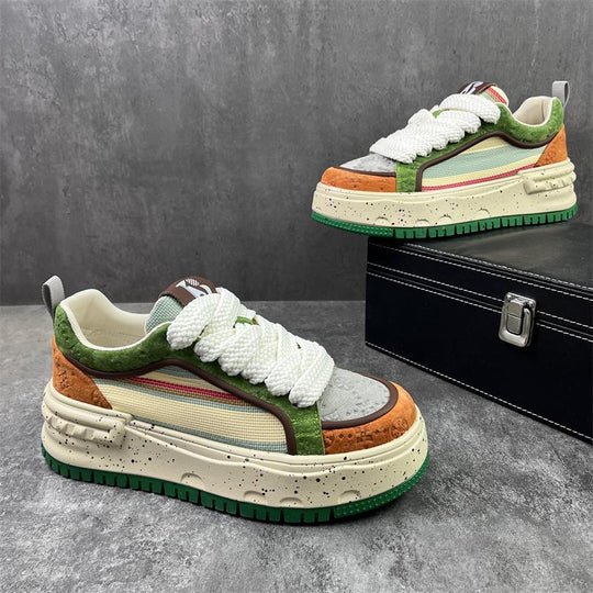 Damen Sportliche Sneakers mit modischem Mehrfarbendesign und flexibler Plattformsohle R&B