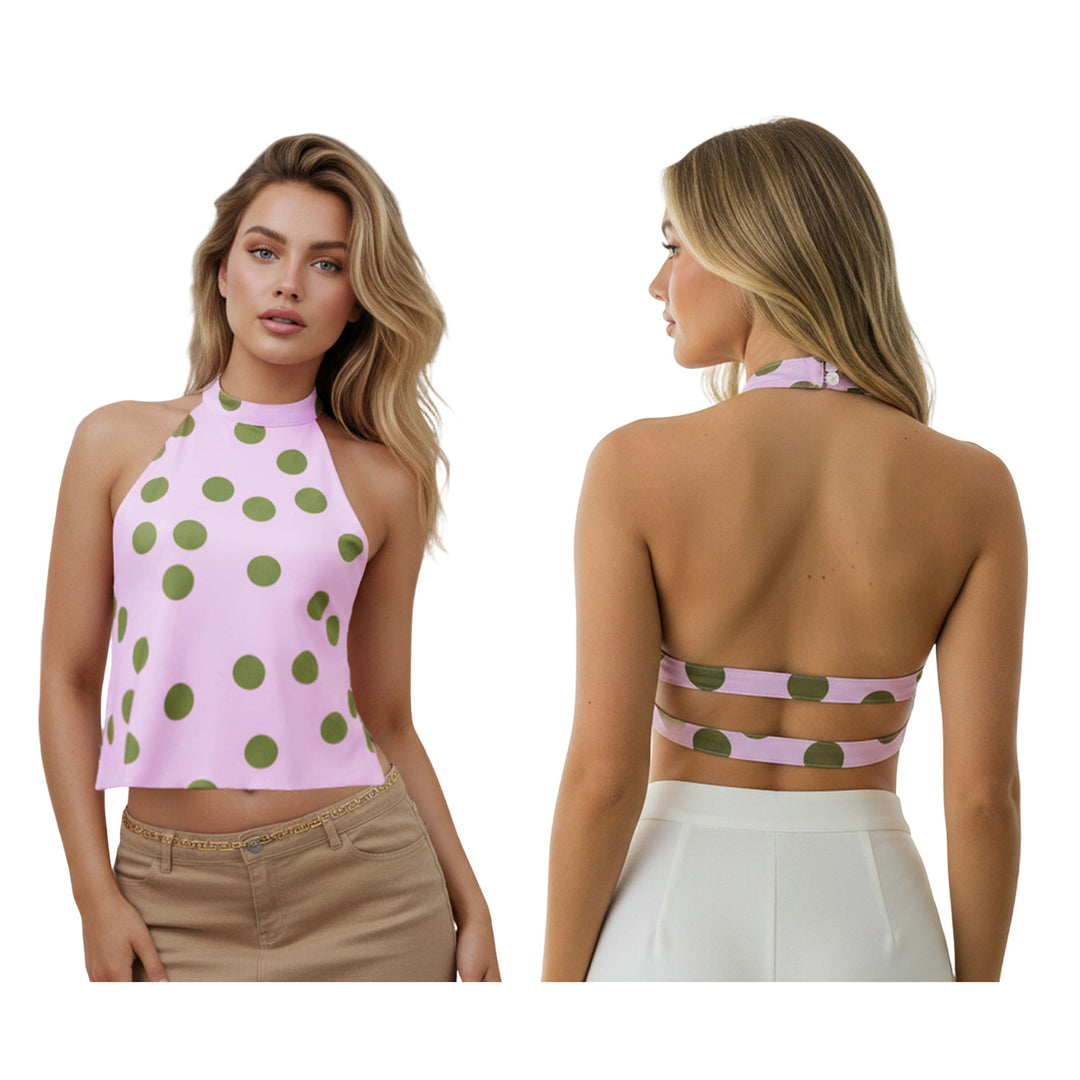 Damen Haltertop mit blühendem Design R&B
