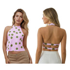 Damen Haltertop mit blühendem Design R&B
